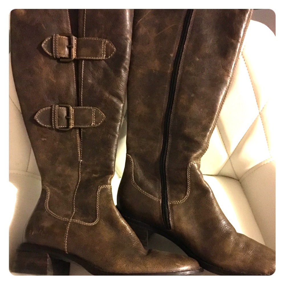 Ecco boots size 7 brown leather